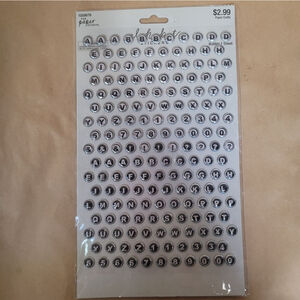 The Paper Studio Alphabet Stickers Black & Silver